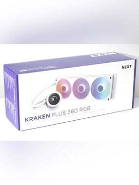 NZXT kraken plus 360mm rgb AIO liquid cpu cooler white
